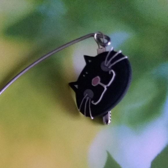 3/$25 vintage Y2K black cat stand up photo clip holder 🎈HOST PICK🎈 - Picture 4 of 5